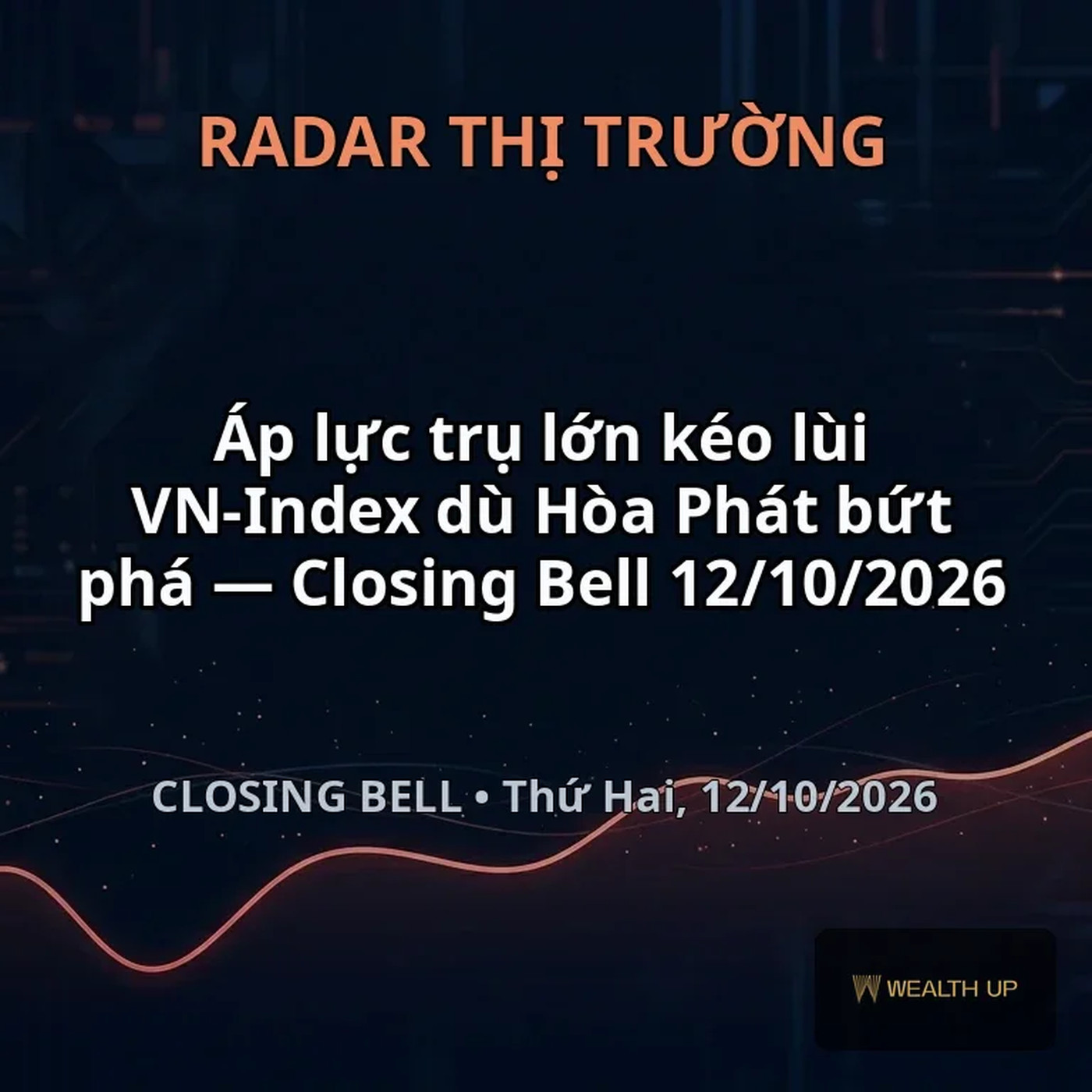 Áp lực trụ lớn kéo lùi VN-Index dù Hòa Phát bứt phá — Closing Bell 12/10/2026 episode artwork