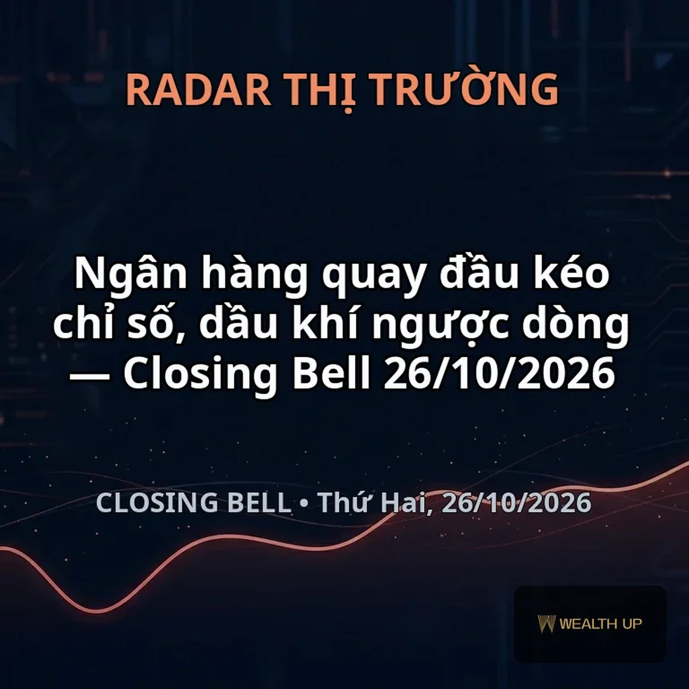 Ngân hàng quay đầu kéo chỉ số, dầu khí ngược dòng — Closing Bell 26/10/2026