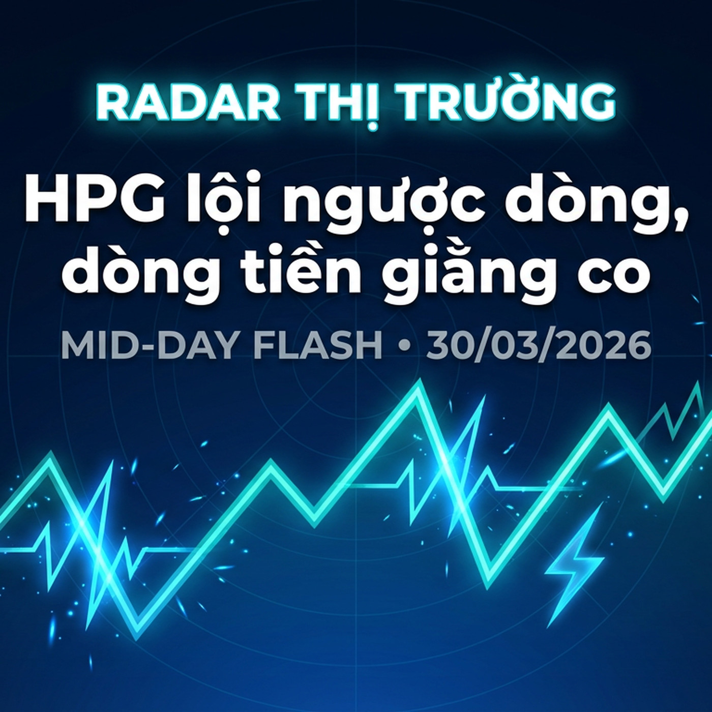 Mid-day Flash 30/03/2026 — HPG lội ngược dòng, dòng tiền giằng co