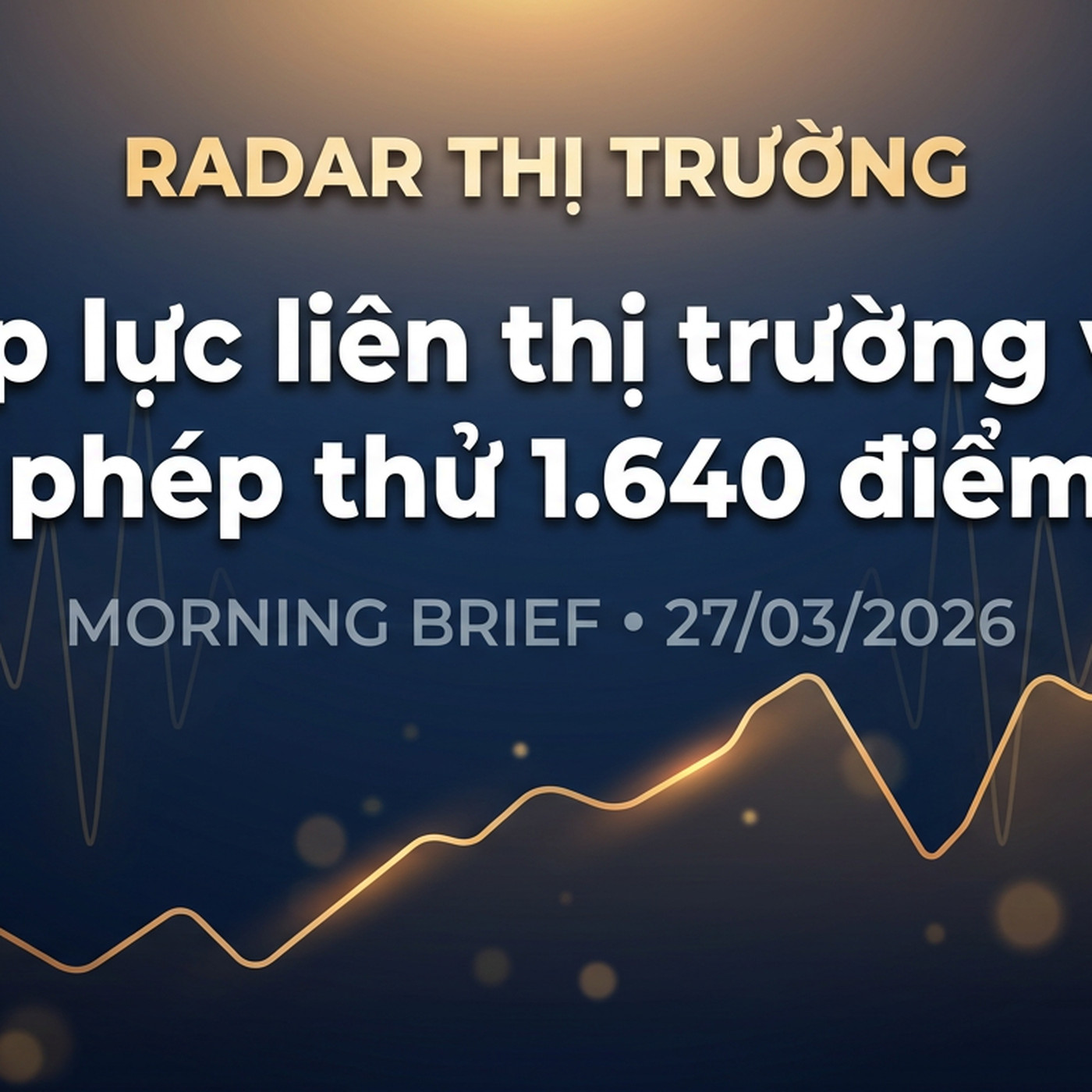 Morning Brief 27/03/2026 — Áp lực liên thị trường và phép thử 1.640 điểm