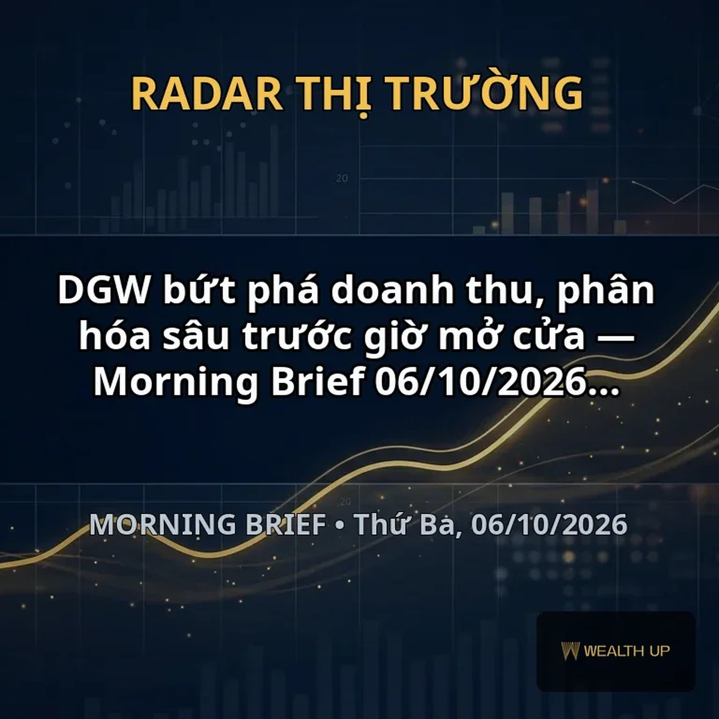 DGW bứt phá doanh thu, phân hóa sâu trước giờ mở cửa — Morning Brief 06/10/2026 episode artwork