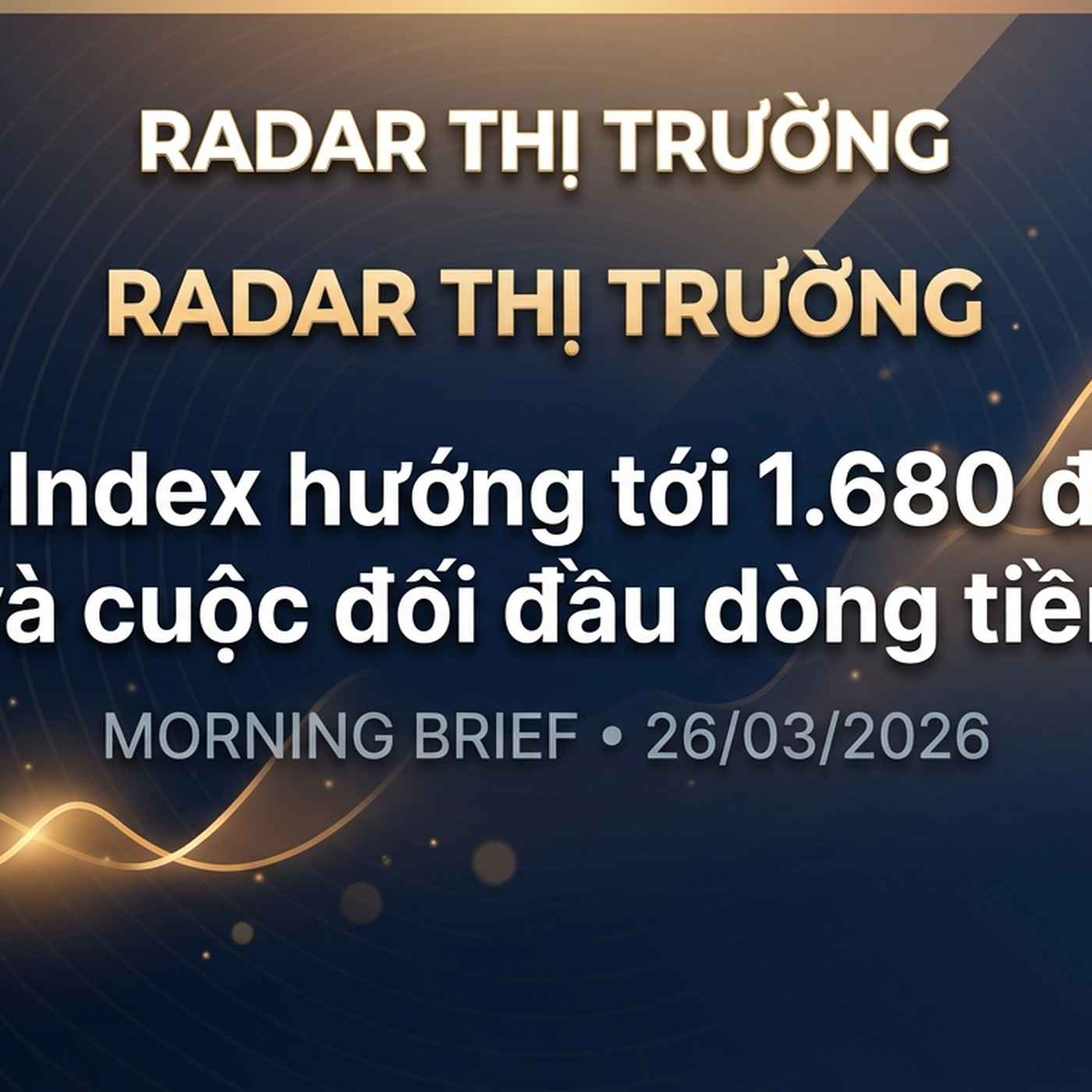 Morning Brief 26/03/2026 — VN-Index hướng tới 1.680 điểm và cuộc đối đầu dòng tiền