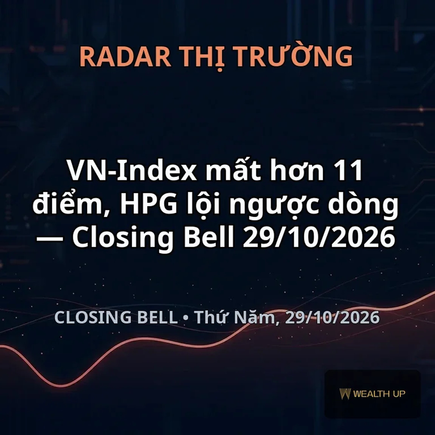 VN-Index mất hơn 11 điểm, HPG lội ngược dòng — Closing Bell 29/10/2026